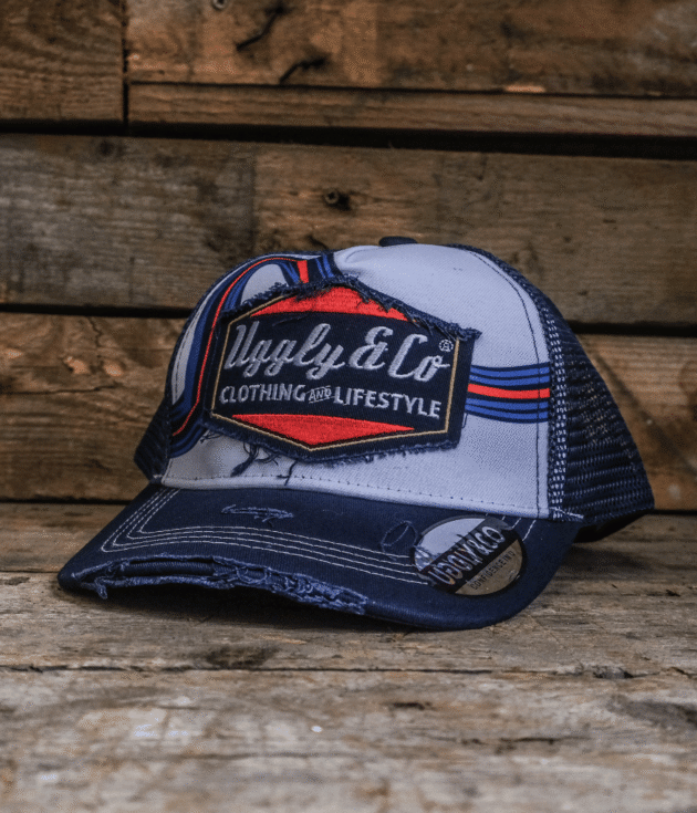 Retro Blue & red Diamond Cap