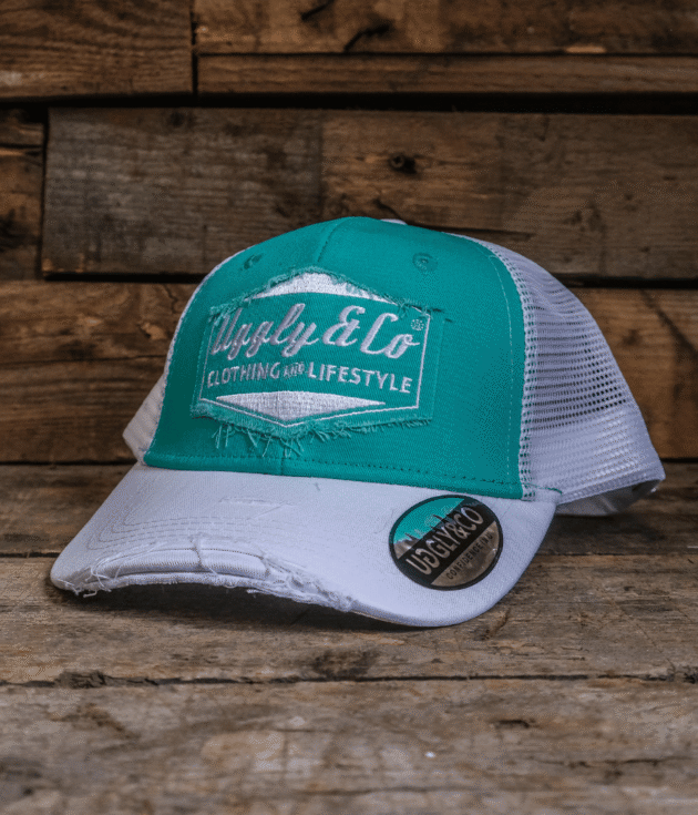 Turquoise & White Diamond Cap