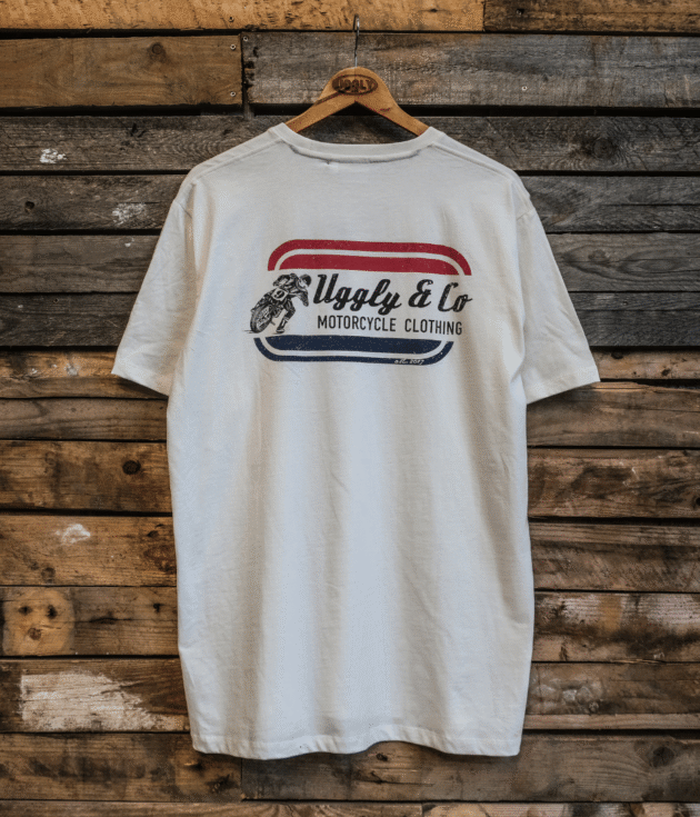 White Flattrack Tee