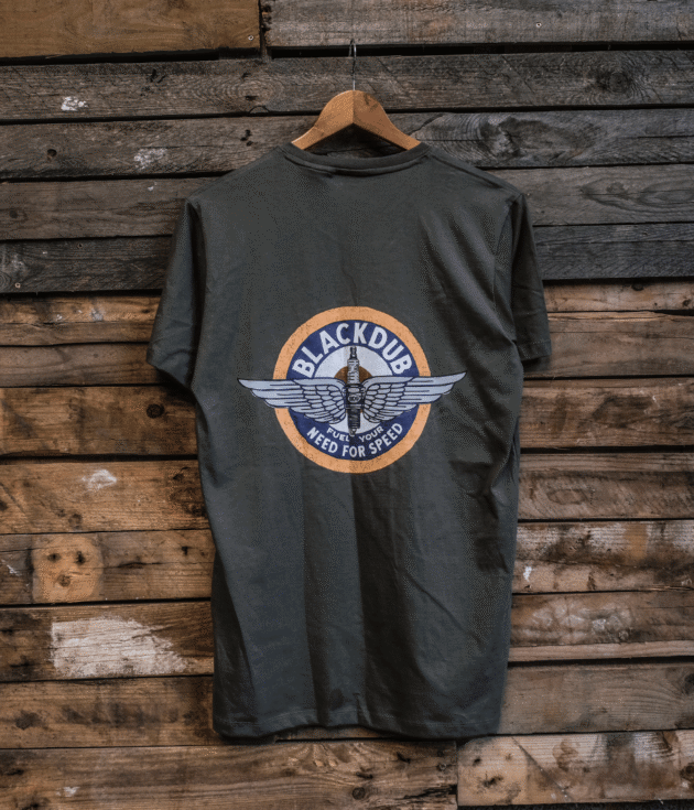 Green Aviation Circle Wings Tee