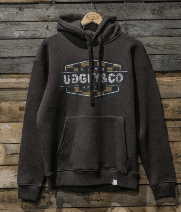 Brown Chequered Hoodie
